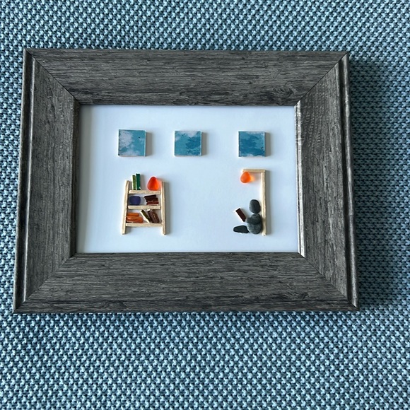 Other - Pebble Art Reading under Lamp